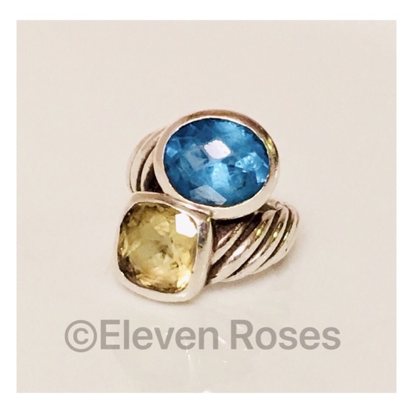 David Yurman Jewelry - David Yurman Blue Topaz & Citrine Bypass Ring
